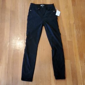 NWT Good American Suede Pants black